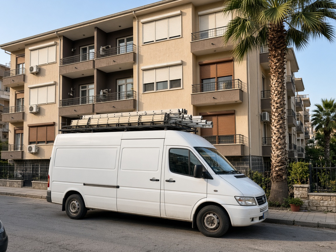İzmir Panjurcu Kuzey Panjur lamel yüklü minibüsü